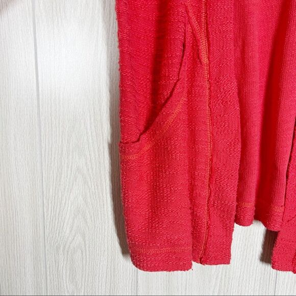 Soft Surroundings | Bright Pink 100% Cotton Open Front Cardigan Size Small - Picture 3 of 6